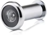 Xfort&reg; durų akutė, poliruotas chromas, 180&deg; plataus kampo &scaron;nipinėjimo skylutė, reguliuojama akutė, skirta 35&ndash;50 mm durų storiui, ideali apsauga pagrindinių durų skambinančiųjų identifikavimui (poliruotas chromas)
