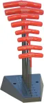 Bondhus 13189 8 balldriver ir &scaron;e&scaron;iakampių t formos raktų rinkinys su stovu, dydžiai 2-10 mm