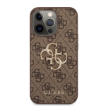 Dėklas GUHCP13L4GMGBR Guess PU 4G Metal Logo Case for iPhone 13 Pro Brown