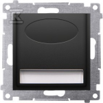 Kontakt-Simon Simon 54 LED &scaron;viestuvas 14V DC 0,56 W neutrali balta 4000 K mat juoda!Reikalingas 14V maitinimo &scaron;altinis DOS14B.01/49