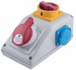 Pawbol B.165/1/01 Stacionari skirstomoji spintelė R-BOX KOMPAKT 1x16A/5P 1x250V, jungiklis 0/1 B.165/1/01