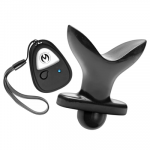 XR Brands Ass Anchor Vibrating Anal Plug with Remote Control Juodas