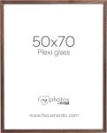 Nuotraukų rėmelis Focus Soul rie&scaron;utmedžio fanera 50X70 Plexi