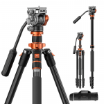 Kf Concept K&F Concept K&F 2,1 m fotoaparato vaizdo trikojis, skirtas DSLR kompakti&scaron;kam aliuminio trikojiui su skysta galvute