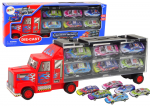 Lean Toys Sunkvežimis su automobiliukais, 12 vnt