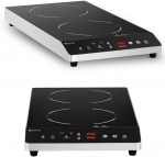 Royal Catering Viryklė indukcinė kaitlentė reguliuojama 2 kaitvietės sk. 26cm LED 1800W