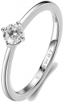 Brosway Fancy Infinite Baltas kubinis cirkonio sidabrinis žiedas FIW76