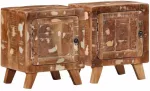 naktinė spintelė 2 vnt 40x32x46 cm perdirbta medžio masyvo