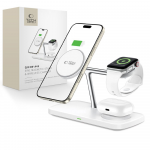 Tech-Protect QI15W-A45 3in1 belaidis įkroviklis su MagSafe for Apple Devices - baltos spalvos