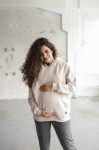 Nė&scaron;čiųjų ir žindymo mar&scaron;kinėliai Motherhood oversize milk & love smėlio spalvos, XL, XL dydžiai