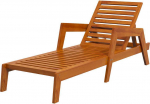 Outsunny Medinis saulės gultas 120 kg, 66 x 190 x 73,5 cm
