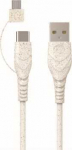 USB laidas BIOnd USB-A - microUSB + USB-C 1,2 m baltas (BIO-12-TCM)