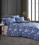 Riposo RENFORCE medvilnės patalynės komplektas LUKE NAVY 200x220 cm