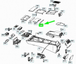 Mercedes Benz MB E C207 Centrinė konsolė galinis dekoratyvinis apdailos elementas A2076806393 NAUJAS ORIGINALUS