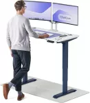 Elektrinis Reguliuojamo: Auk&scaron;čio stalas Desktronic HomePro Mėlynas/Baltas, 120x60cm, Dvigubas motoras, USB ir USB-C įkrovimo lizdai