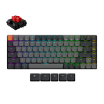 Belaidė mechaninė klaviatūra Keychron K3 Version 3 (K3X-B1) | RGB | Raudoni jungikliai (Red switches)
