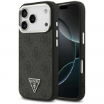 &bdquo;Guess 4G&ldquo; trikampio logotipo &bdquo;MagSafe&ldquo; dėklas Apple iPhone 17 Pro juodas