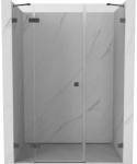 Du&scaron;o durys Mexen Lunar, kairinės, 150 cm, transparent/gun metal