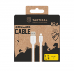 Tactical Taktinis siūlų kabelis USB-A/Lightning 1m baltos spalvos