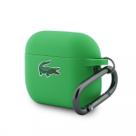Lacoste Liquid silikoninis Croc Logo dėklas skirtas AirPods Pro 3 Žalias