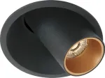 9W LED įleidžiamas &scaron;viestuvas, juodos/aukso sp., 2700/3000/4000K, 25361