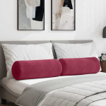 Pagalvės 2 pcs Vyno raudona &Oslash; 25 x 70 cm Kordūrinis audinys