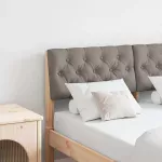 Apmu&scaron;ta lovos galvūgalis Tortora 120 cm Kietos pu&scaron;ies mediena