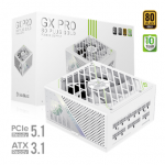 Gamemax PSU | GX PRO 1050G WH | 1050 W | Gold | Baltas | Full Modular