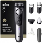 Barzdaskutė Braun BeardTrimmer 9 80789785, AC/Baterija, Pilkas