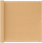 Balkono Ekranas Smėlio 90 x 500 cm HDPE ir aliuminis
