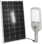 50W LED gatvės &scaron;viestuvas su saulės baterija ir judesio davikliu IPERION, sidabro sp., 4000K, IP65