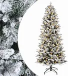 Dirbtinė Sulankstoma Kalėdų Eglutė 120 cm 150 LED &Scaron;ilta balta