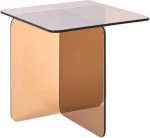 Beliani &Scaron;oninis staliukas AMISK, grūdintas stiklas, rudas