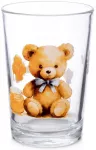 Stiklinė su me&scaron;kiuko motyvu, 200 ml, skaidri, 7 &times; 7 &times; 10 cm