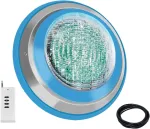 Roleadro baseino ap&scaron;vietimas, 47 W rgb multi led povandeninis baseino &scaron;viestuvas su spalvų keitimu, ip68 vandeniui atsparus baseino ap&scaron;vietimas tvenkinių ap&scaron;vietimui, baseino dekoravimui, 12 v ac/dc