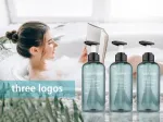 3x 500ml mėlynos talpos pompos dozatoriai du&scaron;o želė, &scaron;ampūnui