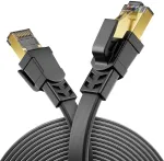 Deleycon Cat 8.1 plok&scaron;čias Lan kabelis 1.5m, 40 Gbit/s, 2000 Mhz, Rj45