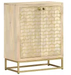 Naktinis staliukas mango mediena 55x30x70cm baltas