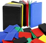Runyu 80 vnt. plastikinių padėklų rinkinys 60 x 40 x 2, 2.8, 3.5, 5, 10, 20 mm įvairiaspalviai plastikiniai padėklai, plastikiniai tarpikliai, plastikiniai stiklinimo blokelių rinkinys, plei&scaron;tai
