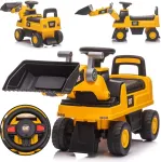 Milly Mally Cat Loader transporto priemonė, krautuvas, ekskavatorius, interaktyvus statybinis automobilis, geltonas
