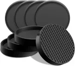 Fotelis 64 mm silikoninės baldų pagalvėlės, juodos baldų pagalvėlės, 8 guminių baldų padėkliukų pakuotė, neslystantys baldų griebtuvai, lovos sofos baldų kojelės, ratų baldų stabdiklis, neslystantis stabdiklis