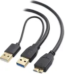 Micro Usb 3.0 Y tipo maitinimo kabelis, 0.5m