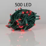 Kalėdinė girlianda su 500 LED &scaron;viesos diodų, lempučių, 21m, raudonos spalvos