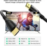 Jorenca 4k Hdmi kabelis 20 m (hdmi 2.0, 18 Gbps) itin didelio greičio paauksuotos jungtys, ethernet audio return video 4k, full Hd1080p, 3d compatible XBOX laptop ps3 ps4 ps9 pc hdtv