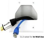 Qualgear didelės spartos ilgas Hdmi 2.0 kabelis su Ethernet (15,24 m) - 100% Ofc varis, 24 Awg, paauksuoti 24k kontaktai, Cl3 įvertinimas, trigubai ekranuotas. Palaiko 4k Uhd, 3d, 18 Gbps, Arc (qg-cbl-hd20-50ft)