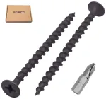 Skir'co (650 vnt.) juodo fosfato apdaila 3.5 x 55mm gipso kartono varžtai medienai, philips gipso plok&scaron;čių varžtai