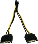 Zdycgtime 6 kontaktų Pci į 15 kontaktų Sata maitinimo skirstytuvo express vaizdo plok&scaron;tės maitinimo kabelio adapteris