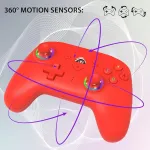Subsonic belaidis valdiklis, skirtas Switch ir Switch Oled - Bluetooth belaidis valdiklis su Led, vibracija ir 6 a&scaron;ių giroskopu - raudonas