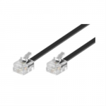 MicroConnect RJ-11 / RJ-11 (M / M) 6 m juodas (MPK186)