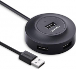 UGREEN CR106 &scaron;akotuvas 4xUSB 1m juodas